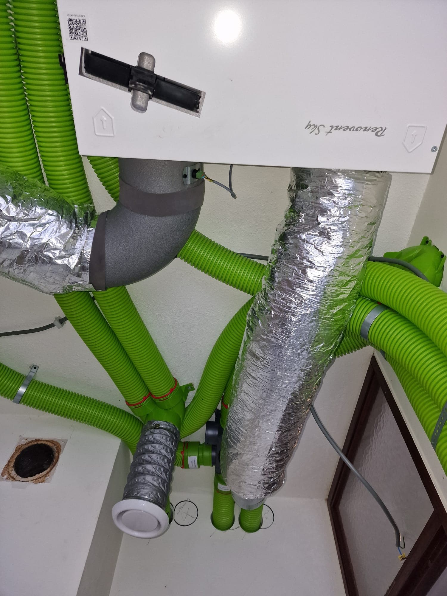 Brink WTW-unit met luchtverdeling in een maisonnette